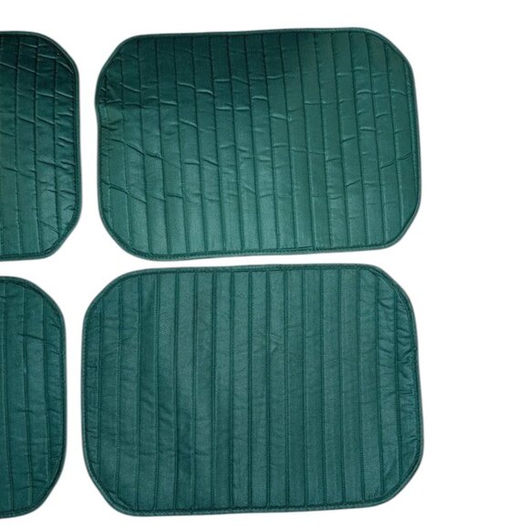 Set of 4 Vintage Quilted Puffy Solid Dining Table Placemats Cloth Retro 80s 90s - Picture 2 of 3